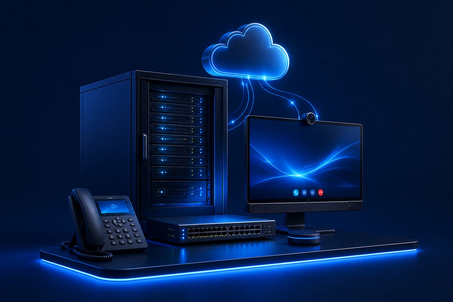 Network racks, servers, cloud, and business IT infrastructure