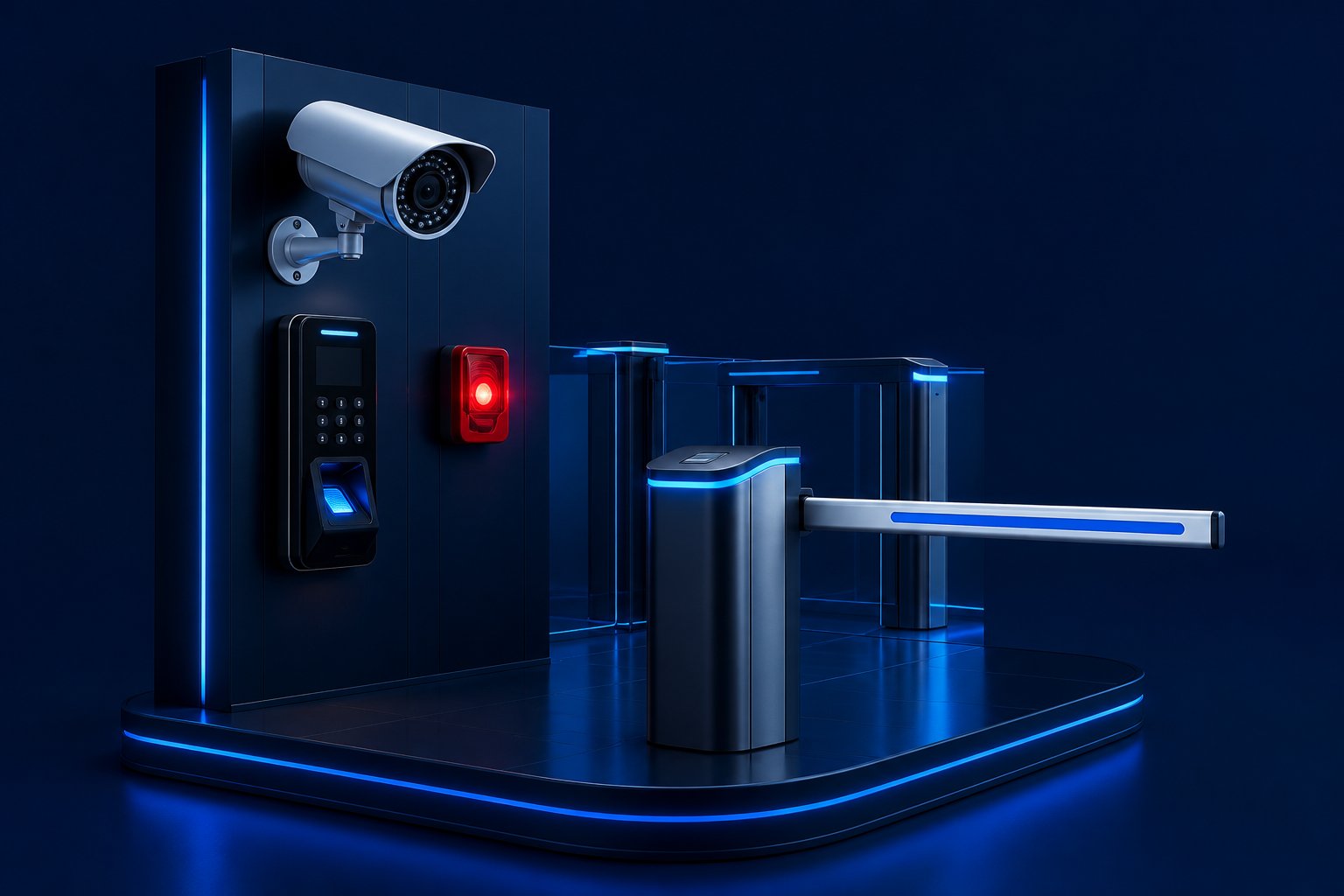 CCTV, access control, alarm, turnstile, and security gate systems
