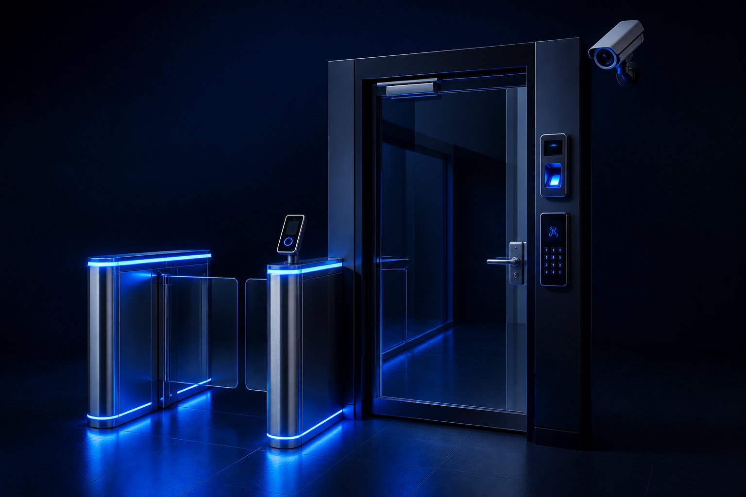 Commercial biometric access control and turnstile system