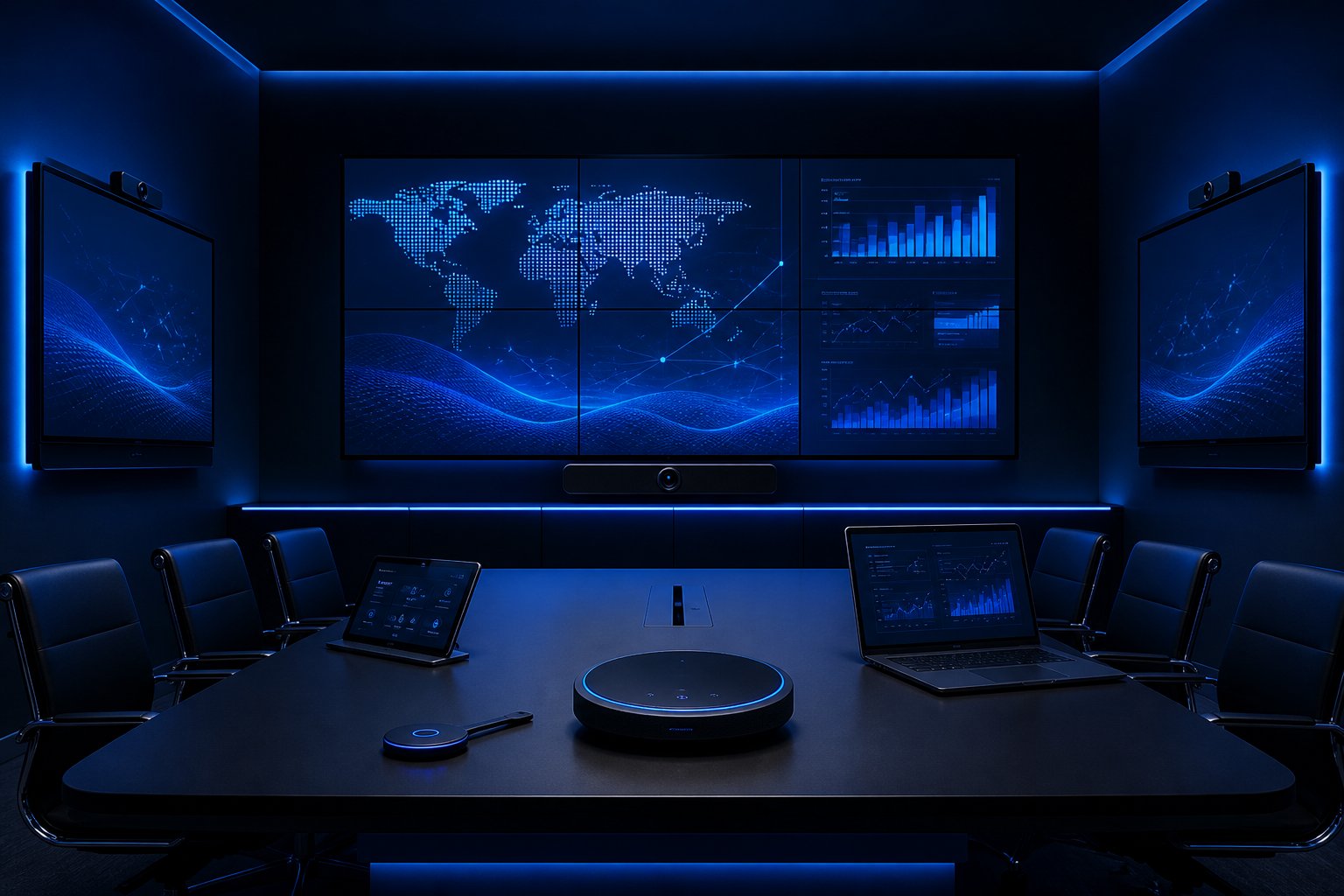 Unified commercial collaboration and video conferencing system