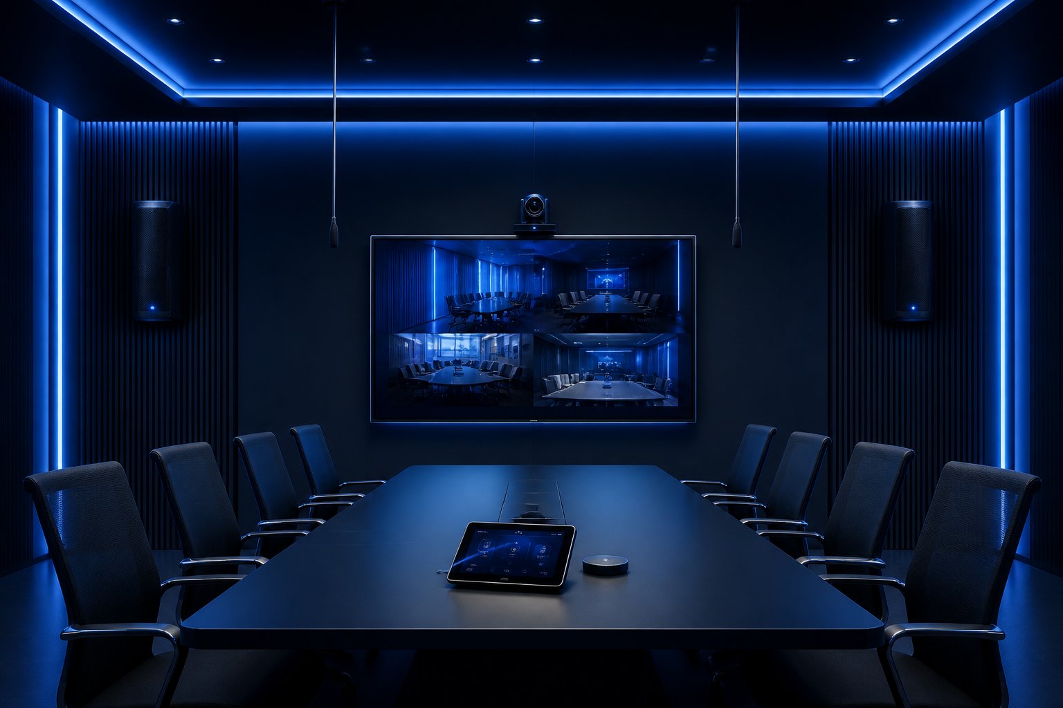 Integrated commercial meeting room technology