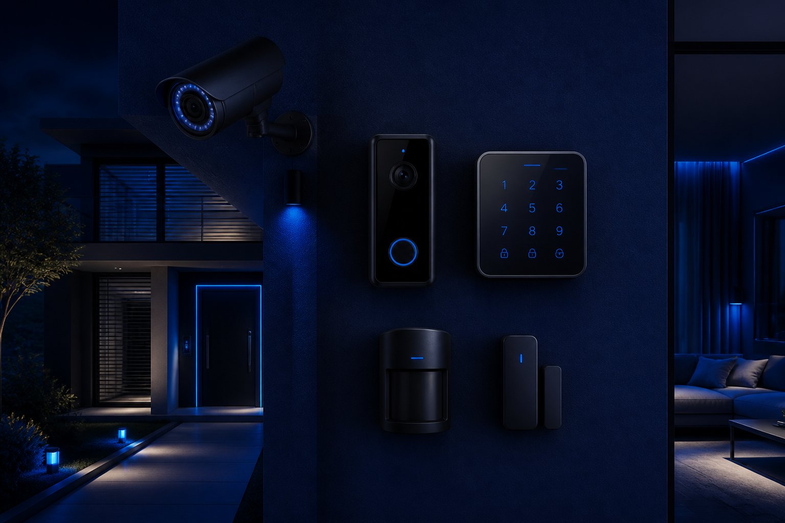 Integrated residential security, CCTV, and alarm system