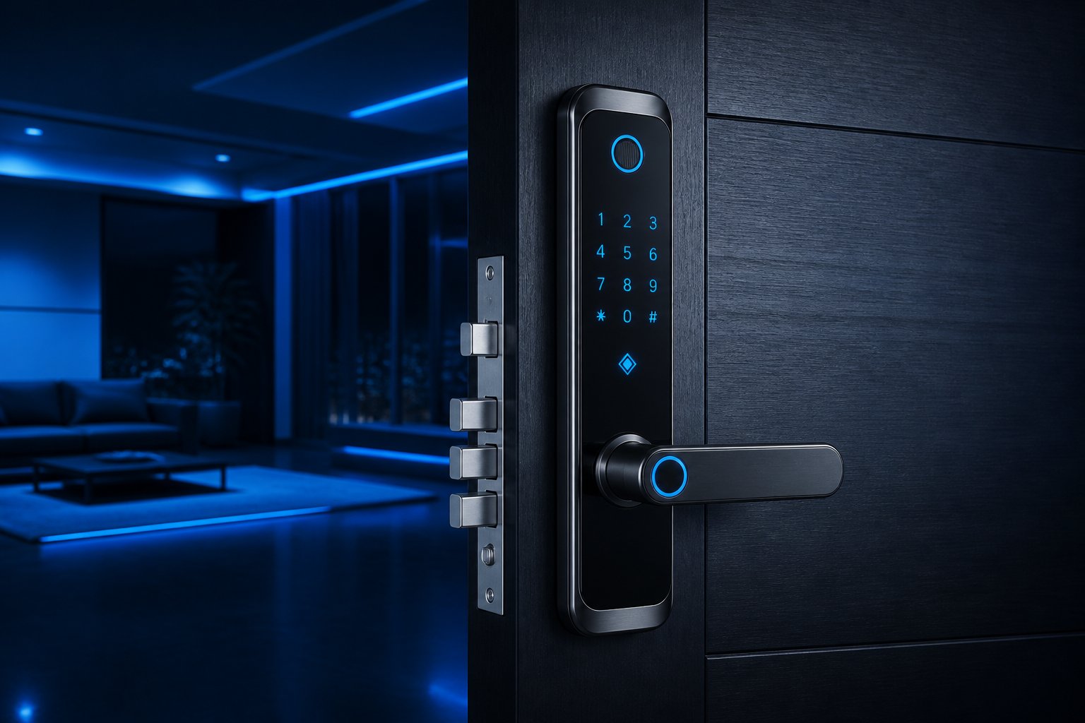 Residential fingerprint and keypad smart lock